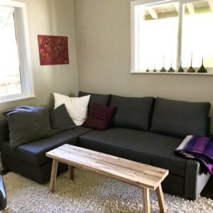 Wind down after your bike adventure in the Cazita's cozy seating area