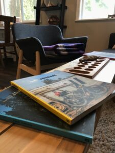 Wind down after your bike adventure in the Cazita's cozy seating area