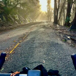 Looking out for debris on wet roads is one of many cycling tips for wet weather