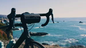 bicycle overlooking Pacific Ocean in Sonoma County